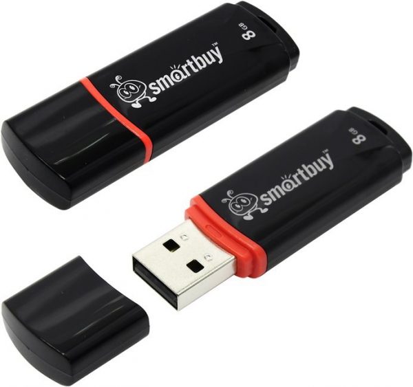 USB Flash 8GB Smartduy Crown Black
