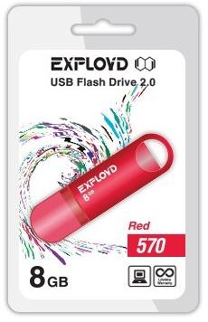 USB Flash 8GB Exployd 570 красный
