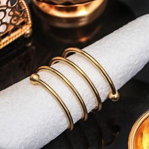 Кольцо для салфеток Спираль золото