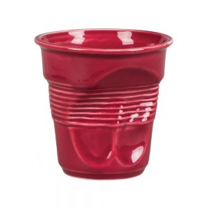 Чашка для капучино Barista "мятая" 225 мл бордо, h 8,5 см