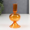 Подсвечник стекло на 1 свечу "Сомма" прозрачный оранж 15х7х7 см