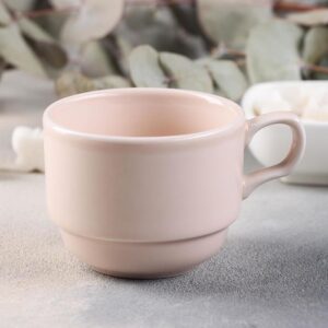 Чашка чайная «Акварель», 200 мл, цвет розовый