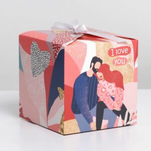 Коробка складная «LOVE», 12х12х12 см