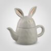 Чайник с кроликом кремовый