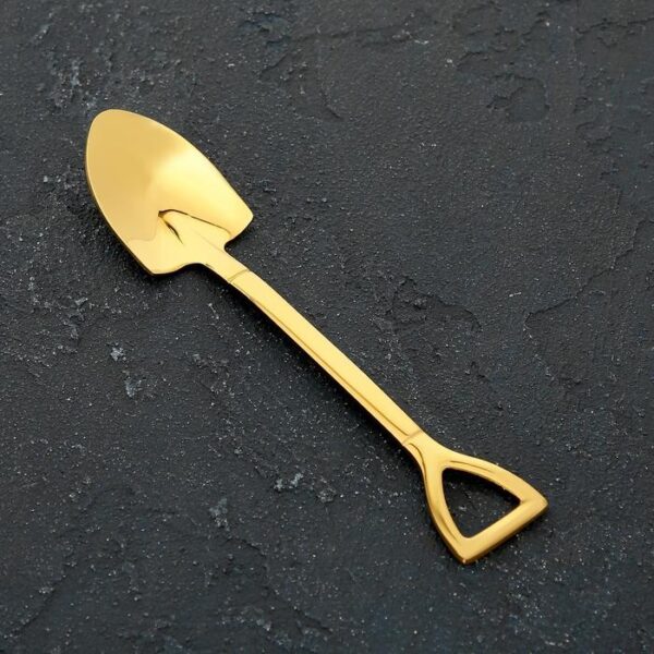 Ложка для мороженого,десерта "Золотая лопата" 15,5 см