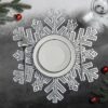 Салфетка сервировочная «Снежинка», 38 см, цвет серебро